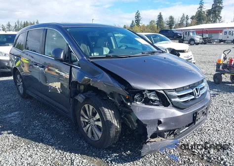 2015 Honda Odyssey Ex-L из США, поврежденный, VIN 5FNRL5H62FB097314